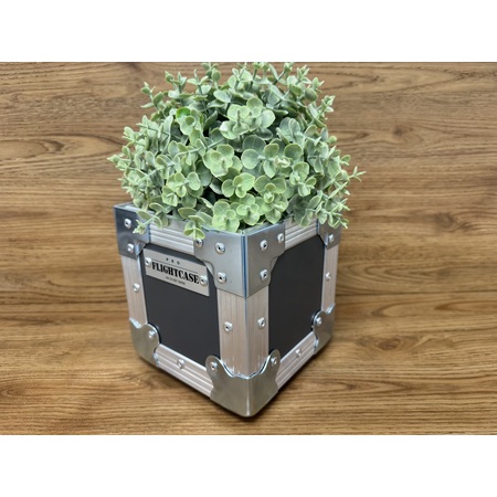 Flightcase Plant Pot In Grey